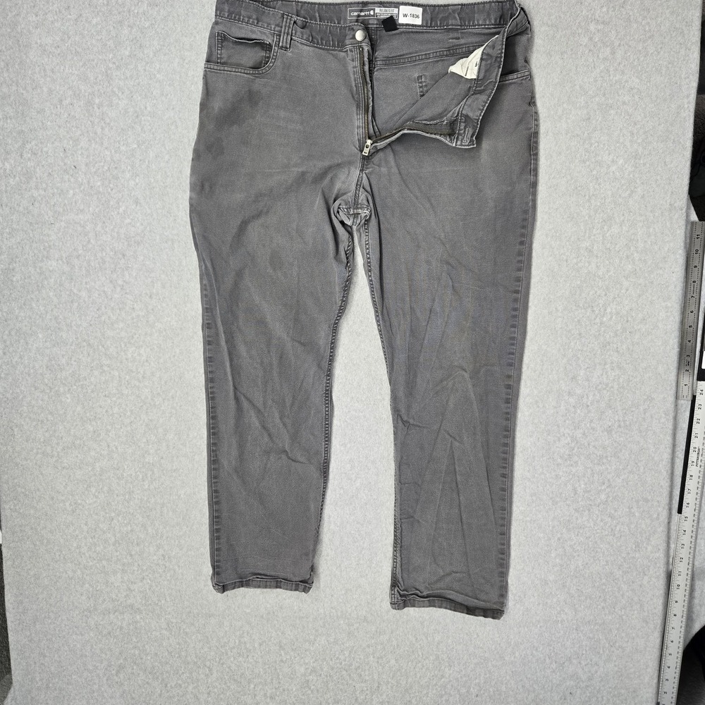 Carhartt Men Pants 40X32 Gray Straight Rigby Relaxed Fit 28" READ